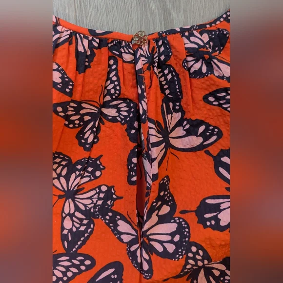 Kate Spade Butterfly Flutter Short Sleeve Multicolored Blouse Size XS NWT! - Picture 6 of 7